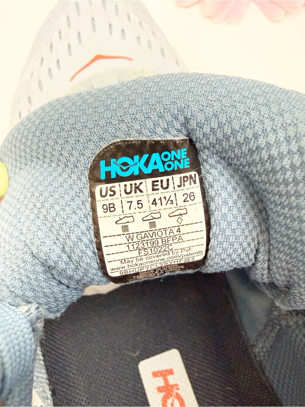 Hoka One One Gaviota 4 Sneakers Running Shoes Size 9 Blue Fog/Plein Air - Picture 12 of 12